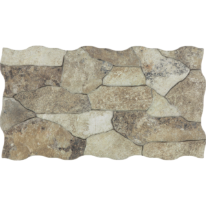 Placă murală porțelanată Canyon Oxide, 25 × 45 cm, mată