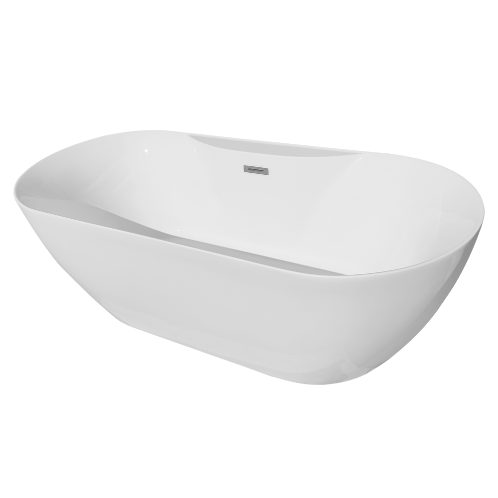 Cadă baie freestanding Bella WB-812-1, acril sanitar, 170 × 75 × 58 cm, alb - imagine 2