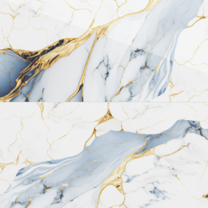 Gresie porțelanată rectificată Aqua Gold Insert 60x120 cm, lucioasă, aspect marmură
