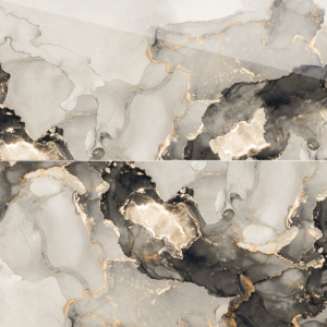 Gresie porțelanată rectificată Artis Gold 60x120 cm, lucioasă, aspect marmură
