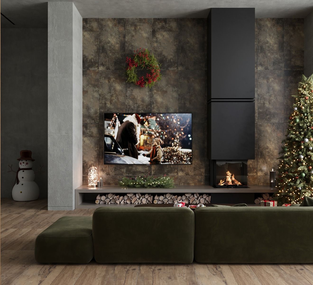 Gresie porțelanată rectificată Underground Brown 60x120 cm - imagine 2